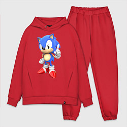 Мужской костюм оверсайз Classic Sonic, цвет: красный