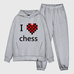 Мужской костюм оверсайз I love chess