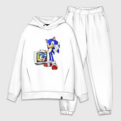 Мужской костюм оверсайз Sonic TV цвета белый — фото 1