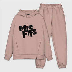 Мужской костюм оверсайз Misfits, цвет: пыльно-розовый