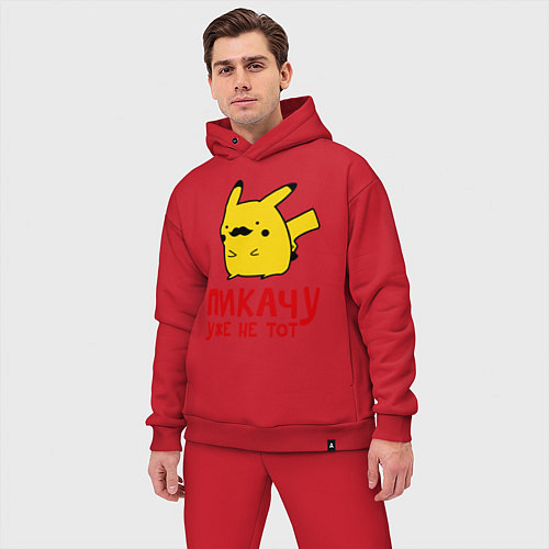 Мужской костюм оверсайз Пикачу, уже не тот / Красный – фото 3