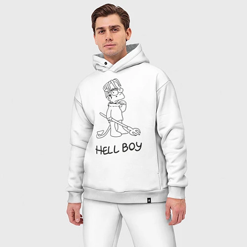 Мужской костюм оверсайз Bart: Hell Boy / Белый – фото 3