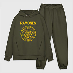 Мужской костюм оверсайз Ramones, цвет: хаки