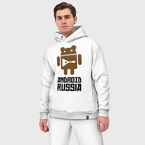 Мужской костюм оверсайз Android Russia / Белый – фото 3
