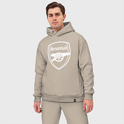 Мужской костюм оверсайз FC Arsenal, цвет: миндальный — фото 2