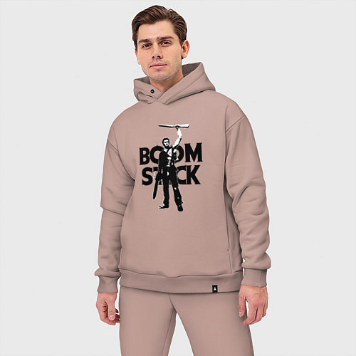 Мужской костюм оверсайз Evil Dead: Boom Stack / Пыльно-розовый – фото 3