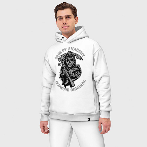 Мужской костюм оверсайз Sons of Anarchy: Redwood Original / Белый – фото 3