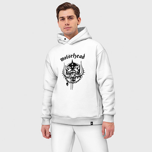 Мужской костюм оверсайз Motrhead: Black Devil / Белый – фото 3