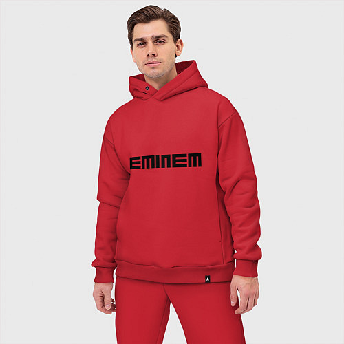 Мужской костюм оверсайз Eminem: minimalism / Красный – фото 3