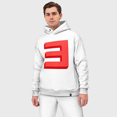 Мужской костюм оверсайз Eminem: Big E / Белый – фото 3