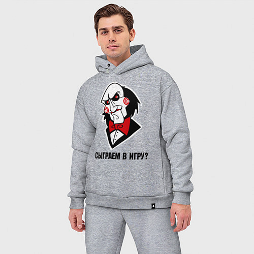 Мужской костюм оверсайз Сыграем в игру? / Меланж – фото 3