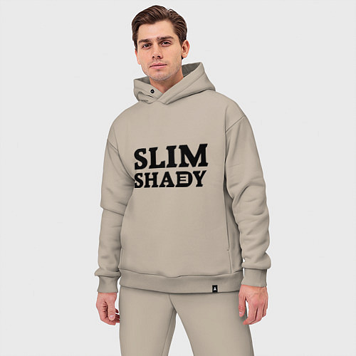 Мужской костюм оверсайз Slim Shady: Big E / Миндальный – фото 3