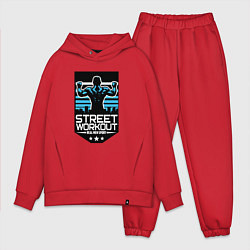 Мужской костюм оверсайз Street WorkOut: Real sport, цвет: красный