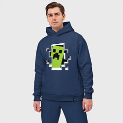 Мужской костюм оверсайз Crash Minecraft, цвет: тёмно-синий — фото 2