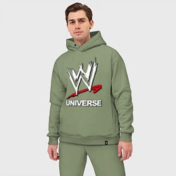 Мужской костюм оверсайз WWE universe, цвет: авокадо — фото 2