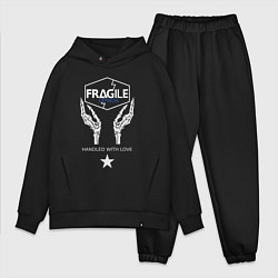 Мужской костюм оверсайз Fragile Express, цвет: черный