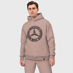 Мужской костюм оверсайз Mercedes-Benz, цвет: пыльно-розовый — фото 2