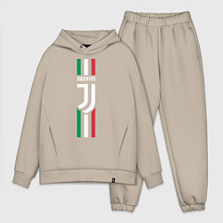 Мужской костюм оверсайз FC Juventus: Italy, цвет: миндальный