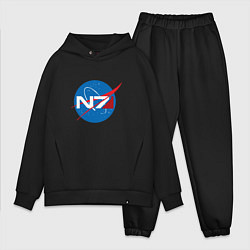 Мужской костюм оверсайз NASA N7, цвет: черный