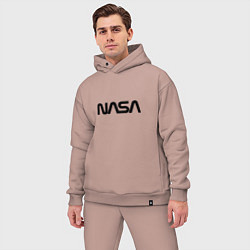 Мужской костюм оверсайз NASA, цвет: пыльно-розовый — фото 2