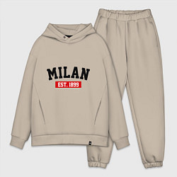 Мужской костюм оверсайз FC Milan Est. 1899