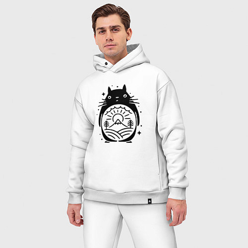 Мужской костюм оверсайз Мой сосед Тоторо / Белый – фото 3