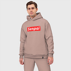 Мужской костюм оверсайз Senpai Supreme, цвет: пыльно-розовый — фото 2