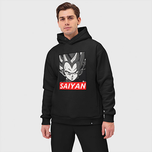 Мужской костюм оверсайз SAIYAN OBEY / Черный – фото 3