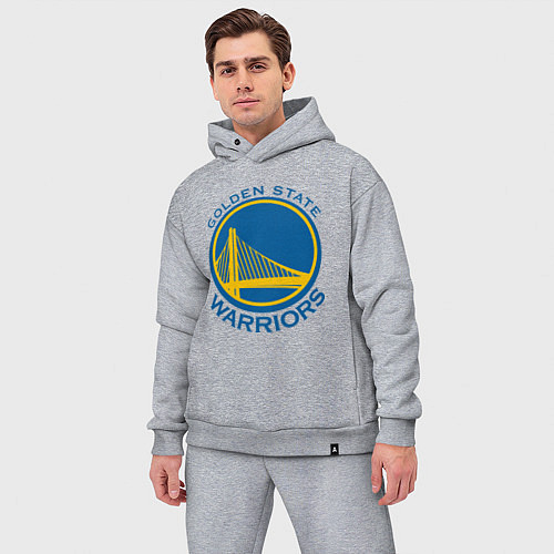 Мужской костюм оверсайз Golden state Warriors / Меланж – фото 3