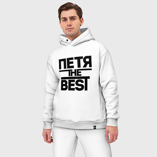 Мужской костюм оверсайз Петя the best / Белый – фото 3