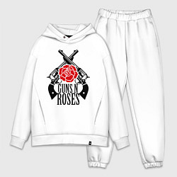 Мужской костюм оверсайз Guns n Roses: guns, цвет: белый