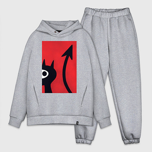 Мужской костюм оверсайз Дьявольская Люси / Меланж – фото 1