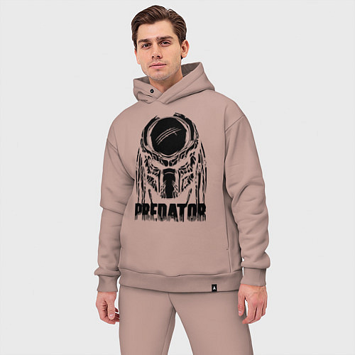 Мужской костюм оверсайз Predator Mask / Пыльно-розовый – фото 3