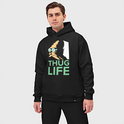 Мужской костюм оверсайз Zoidberg: Thug Life, цвет: черный — фото 2