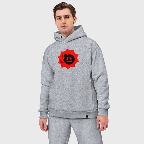 Мужской костюм оверсайз Serious Sam / Меланж – фото 3