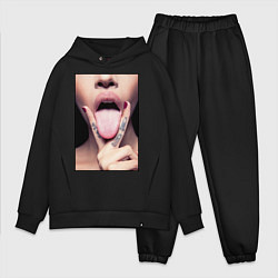 Мужской костюм оверсайз Кунилингус, цвет: черный