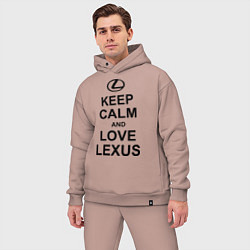 Мужской костюм оверсайз Keep Calm & Love Lexus, цвет: пыльно-розовый — фото 2