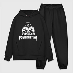 Мужской костюм оверсайз Russian powerlifting, цвет: черный