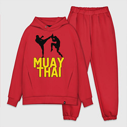 Мужской костюм оверсайз Muay Thai, цвет: красный