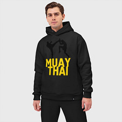 Мужской костюм оверсайз Muay Thai цвета черный — фото 2
