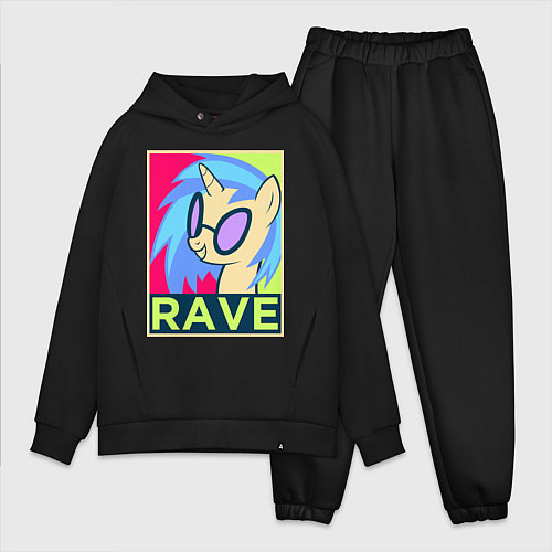 Мужской костюм оверсайз DJ Pon-3 RAVE / Черный – фото 1