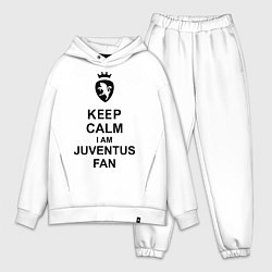Мужской костюм оверсайз Keep Calm & Juventus fan, цвет: белый