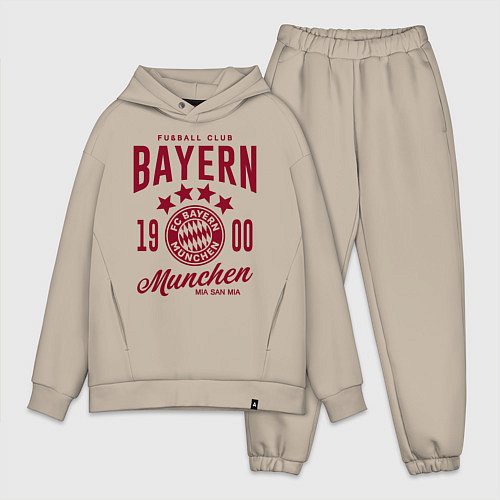 Мужской костюм оверсайз Bayern Munchen 1900 / Миндальный – фото 1