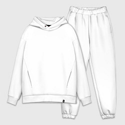 Мужской костюм оверсайз Juventus: Black & White, цвет: белый