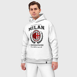 Мужской костюм оверсайз Milan: I Rossoneri цвета белый — фото 2