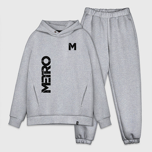 Мужской костюм оверсайз METRO M / Меланж – фото 1