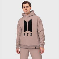 Мужской костюм оверсайз BTS JIN, цвет: пыльно-розовый — фото 2