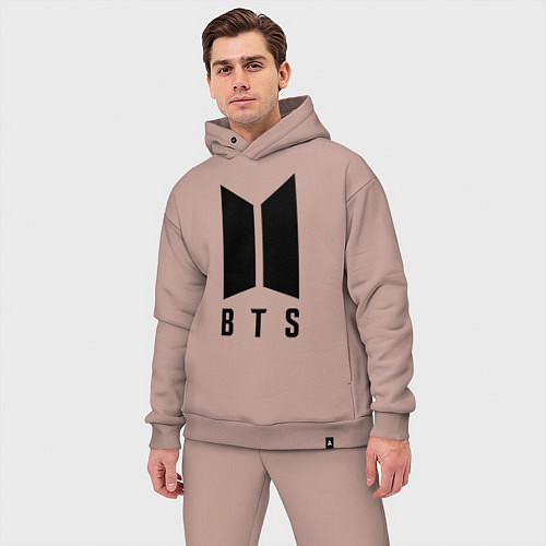 Мужской костюм оверсайз BTS JIN / Пыльно-розовый – фото 3