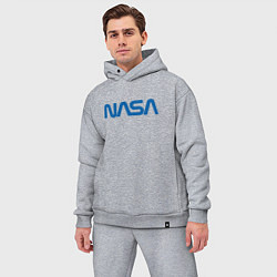 Мужской костюм оверсайз NASA, цвет: меланж — фото 2