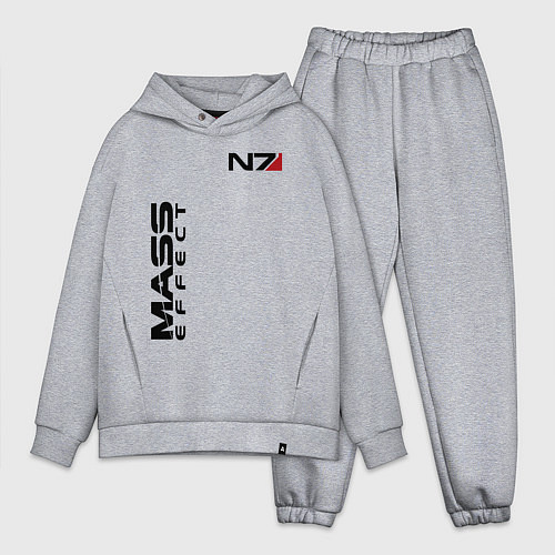 Мужской костюм оверсайз MASS EFFECT N7 / Меланж – фото 1